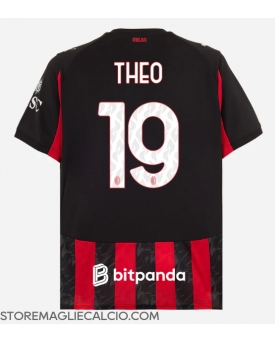 AC Milan Theo Hernandez #19 Maglia Gara Casa Repliche 2025-26